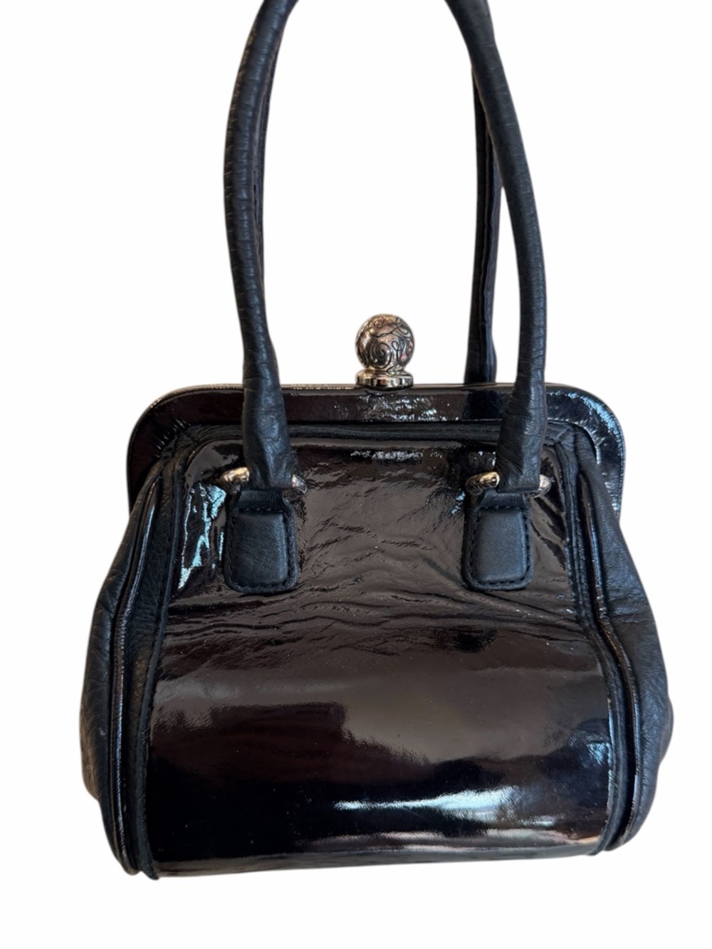 BRIGHTON Leopard Black Leather Small Bag Purse - Picture 2 of 8